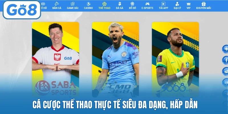 Cá cược thể thao thực tế siêu đa dạng, hấp dẫn